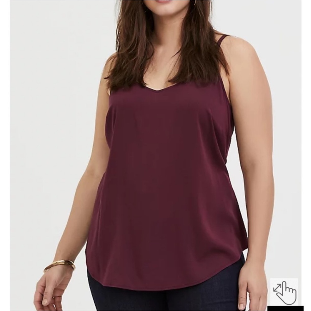 NWOT Torrid Sz 1 Burgundy Purple Challis/Ava Cami